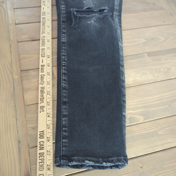 Moussy Vintage Women’s Faded Black Distressed Mid Rise Jeans - Picture 8 of 12